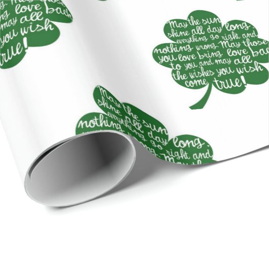 Cadeau Papier d'enveloppement de la Saint-Patrick (Coin rond)