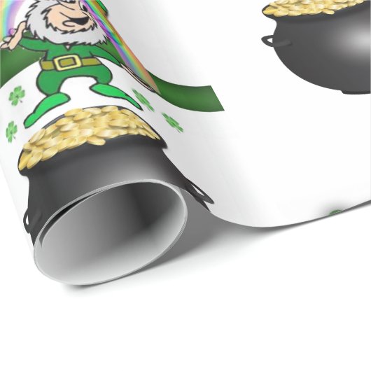 Cadeau Papier d'enveloppement de la Saint-Patrick (Coin rond)