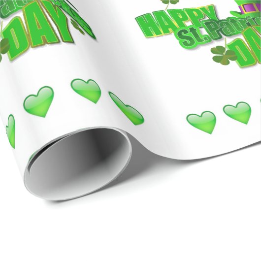 Cadeau Papier d'enveloppement de la Saint-Patrick (Coin rond)