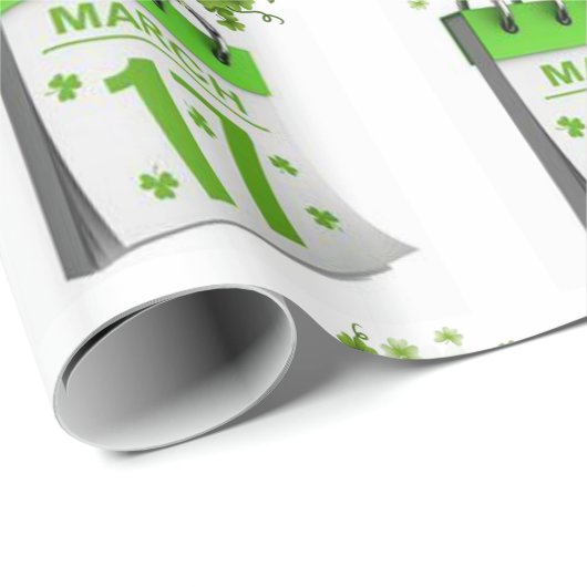 Cadeau Papier d'enveloppement de la Saint-Patrick (Coin rond)