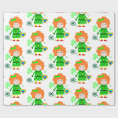 Cadeau Papier d'enveloppement de la Saint-Patrick (Plat)