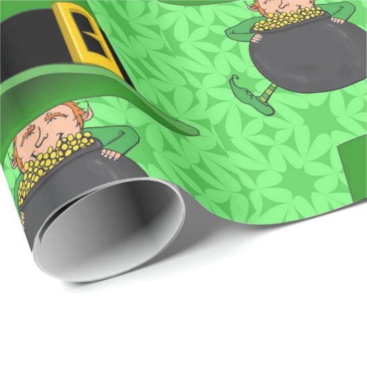 Cadeau Papier d'enveloppement de la Saint-Patrick (Coin rond)