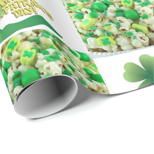 Cadeau Papier d'enveloppement de la Saint-Patrick (Coin rond)