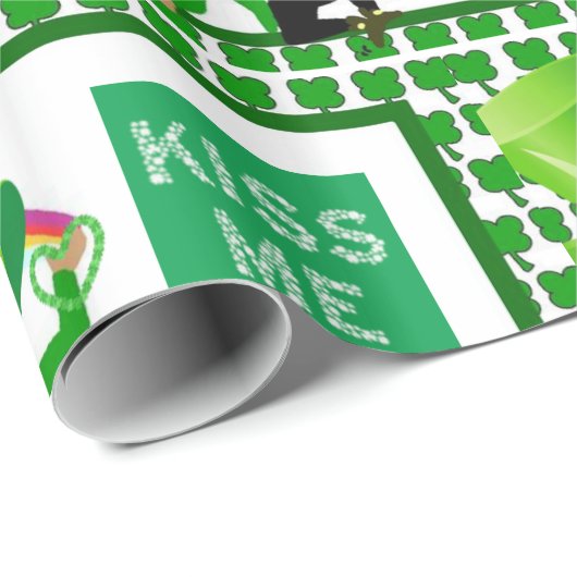 Cadeau Papier d'enveloppement de la Saint-Patrick (Coin rond)