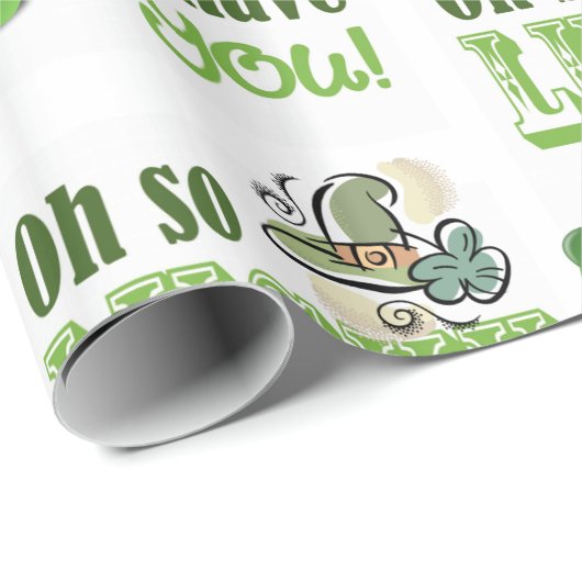 Cadeau Papier d'enveloppement de la Saint-Patrick (Coin rond)