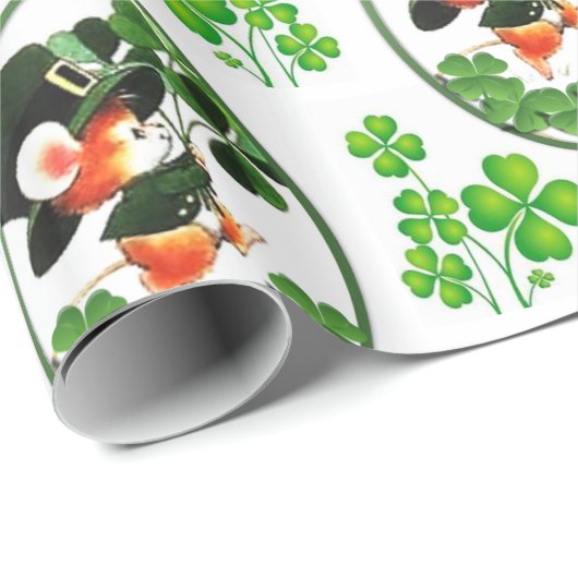 Cadeau Papier d'enveloppement de la Saint-Patrick (Coin rond)
