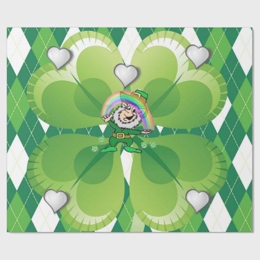 Cadeau Papier d'enveloppement de la Saint-Patrick (Plat)