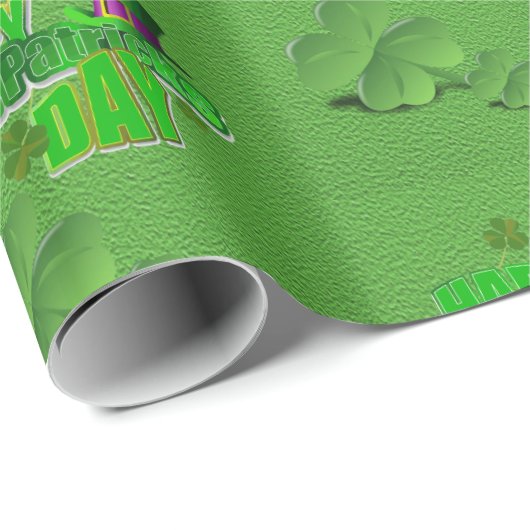 Cadeau Papier d'enveloppement de la Saint-Patrick (Coin rond)