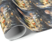 Cadeau Papier d'enveloppement de la souris de Noël (Coin rond)