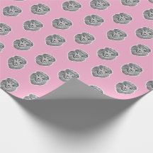 Papier d'enveloppement de la tête de lion rose