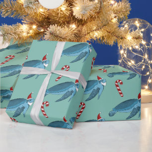 Cadeau Papier d'enveloppement de la tortue de mer de Noël