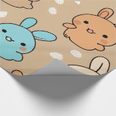 Cadeau Papier d'enveloppement de lapin (Coin)
