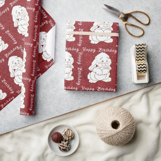 Cadeau Papier d'enveloppement de lapin (Artisanat)