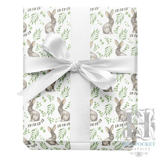 Cadeau Papier d'enveloppement de lapin