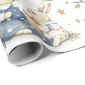 Cadeau Papier d'enveloppement de lapin de l'histoire du l (Coin rond)