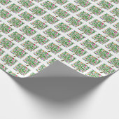 Cadeau Papier d'enveloppement de l'arbre carré (Coin)