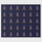 Cadeau Papier d'enveloppement de l'arbre de Noël de la cl (Plat)