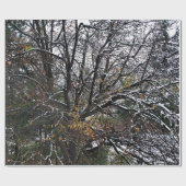 Cadeau Papier d'enveloppement de l'arbre d'hiver (Plat)