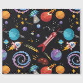Cadeau Papier d'enveloppement de l'espace extra-atmosphér (Plat)