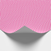 Cadeau Papier d'enveloppement de ligne Chevron - Blanc su (Coin)