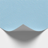 Cadeau Papier d'enveloppement de ligne Chevron - Blanc su (Coin)