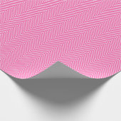 Cadeau Papier d'enveloppement de ligne Chevron - Blanc su (Coin)