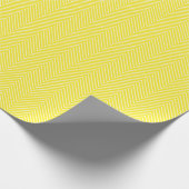 Cadeau Papier d'enveloppement de ligne Chevron - Blanc su (Coin)