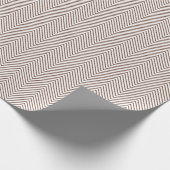 Cadeau Papier d'enveloppement de ligne Chevron - Brown su (Coin)