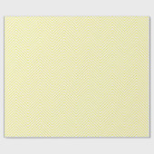 Cadeau Papier d'enveloppement de ligne Chevron - Jaune su (Plat)