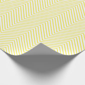 Cadeau Papier d'enveloppement de ligne Chevron - Jaune su (Coin)