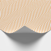 Cadeau Papier d'enveloppement de ligne Chevron - orange s (Coin)
