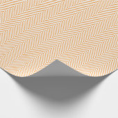 Cadeau Papier d'enveloppement de ligne Chevron - orange s (Coin)