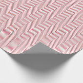 Cadeau Papier d'enveloppement de ligne Chevron - Rouge fo (Coin)