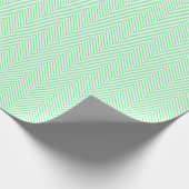 Cadeau Papier d'enveloppement de ligne Chevron - Vert cla (Coin)