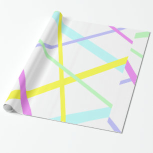 Cadeau Papier d'enveloppement de lignes d'art Abstraites