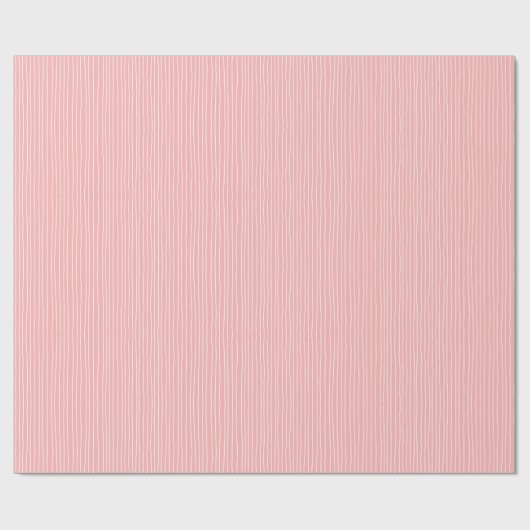 Cadeau Papier d'enveloppement de lignes roses (Plat)
