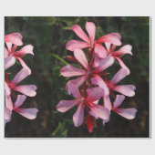 Cadeau Papier d'enveloppement de lin à fleurs roses (Plat)