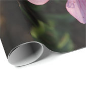 Cadeau Papier d'enveloppement de lin à fleurs roses (Coin rond)