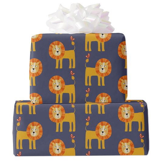 Cadeau Papier d'enveloppement de lion mou