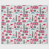 Cadeau Papier d'enveloppement de Londres (Plat)