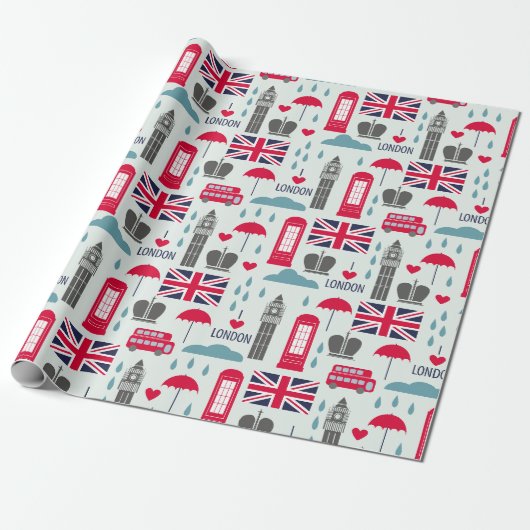 Cadeau Papier d'enveloppement de Londres (Déroulé)