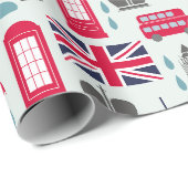 Cadeau Papier d'enveloppement de Londres (Coin rond)
