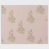 Cadeau Papier d'enveloppement de l'ours mou de bonbon (Plat)