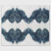 Cadeau Papier d'enveloppement de luxe en marbre bleu et o (Plat)