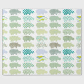 Cadeau Papier d'enveloppement de maçonnerie Hippo Mint (Plat)