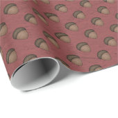Cadeau Papier d'enveloppement de maïs rouge (Coin rond)