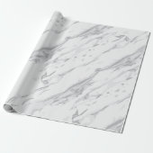 Cadeau Papier d'enveloppement de Marbre blanc classique (Déroulé)