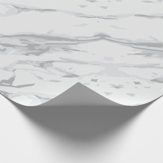 Cadeau Papier d'enveloppement de Marbre blanc classique (Coin)