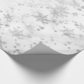 Cadeau Papier d'enveloppement de Marbre blanc de flocons  (Coin)