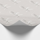 Cadeau Papier d'enveloppement de Mariage blanc de lin rus (Coin)